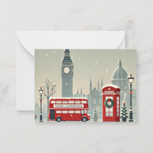 Cartão De Notas Natal em Londres   Big Ben e Londres Festivo