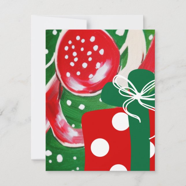 Cartão De Notas Natal presente (Frente)