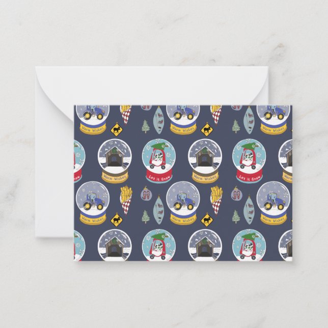 Cartão De Notas Natal rural (Frente)