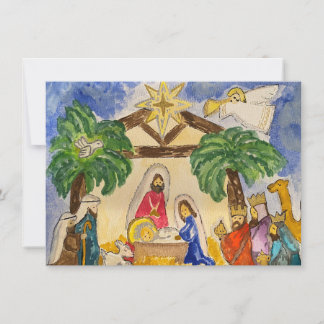 Cartão De Notas NativityFlat Note Card