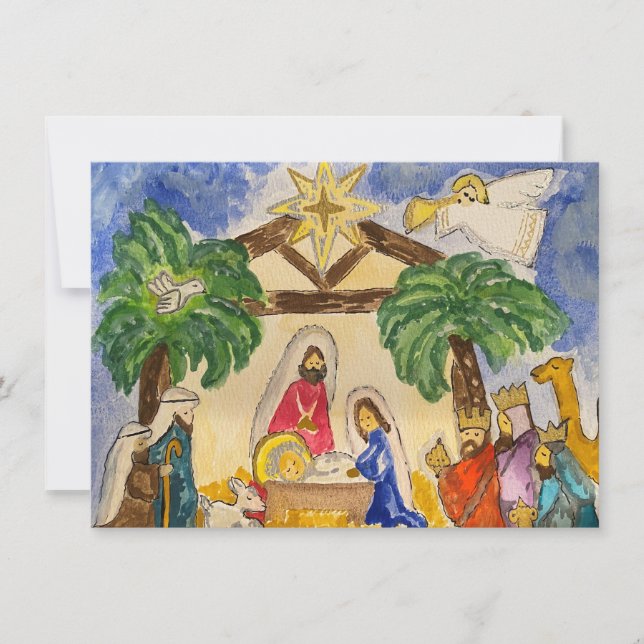 Cartão De Notas NativityFlat Note Card (Frente)