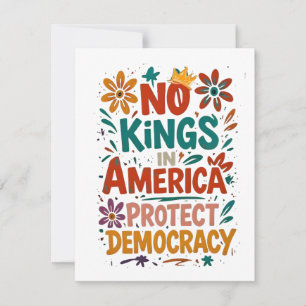 Cartão De Notas Nenhum Rei Na América Democracia Americana