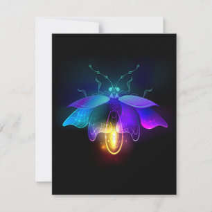 Cartão De Notas Neon Firefly a preto