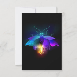 Cartão De Notas Neon Firefly a preto