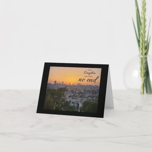 Cartão De Notas No End to His Kingdom Folded Note Card (Frente)