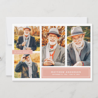 Cartão De Notas No Loving Memory Modern Color Photo (Adorando Memó