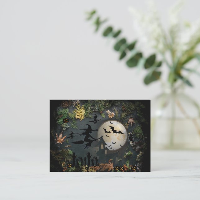 Cartão De Notas Noite da festa das bruxas (Em pé/Frente)
