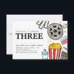 Cartão De Notas Noite do Cinema Noturno do Orçamento Kid<br><div class="desc">Convite para Aniversário de criança de Festa de Cinema Noturno de Cinema de Bonito</div>