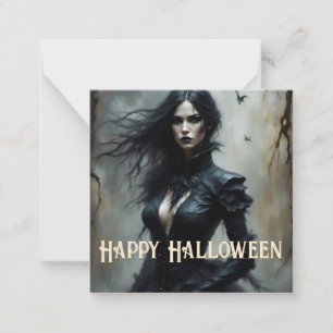 Cartão De Notas Noite Gótica de Halloween de Mistério