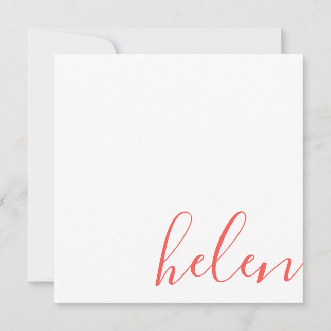 Cartão De Notas nome da letra (Frente)