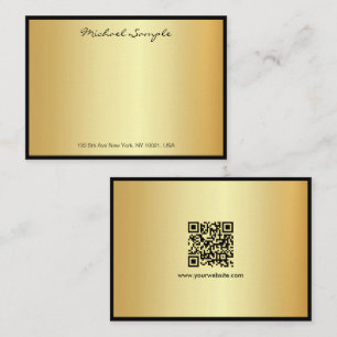 Cartão De Notas Nome de Letra Manual Código QR Personalizado Doura