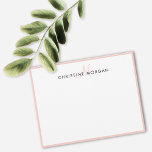 Cartão De Notas Nome do monograma simples e simples chic minimalis<br><div class="desc">Nome do monograma simples e simples chic minimalista</div>