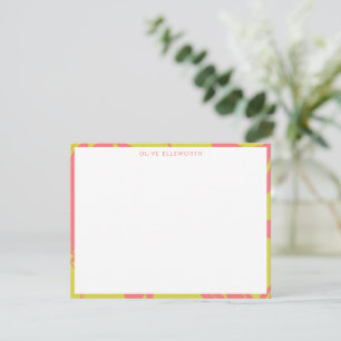 Cartão De Notas Nome do Papel de Carta Personalizado Abstrato Bril