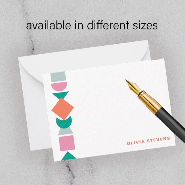 Cartão De Notas Nome geométrico de abstrato de arte moderna person (Criador carregado)