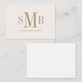 Cartão De Notas Nome moderno das iniciais monográficas de três let