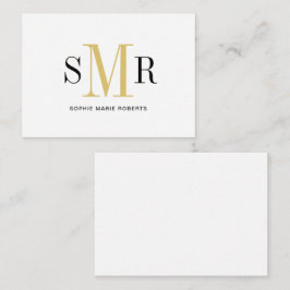 Cartão De Notas Nome moderno das iniciais monográficas de três let