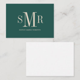 Cartão De Notas Nome moderno das iniciais monográficas de três let