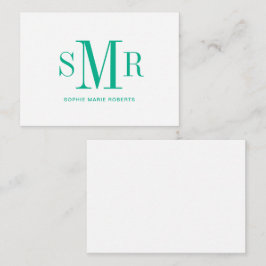 Cartão De Notas Nome moderno das iniciais monográficas de três let