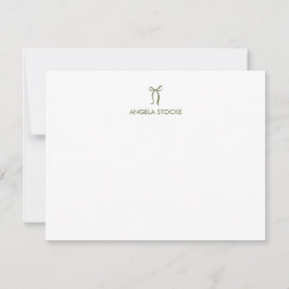 Cartão De Notas Nome Personalizado Arco Verde