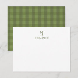 Cartão De Notas Nome Personalizado Arco Verde