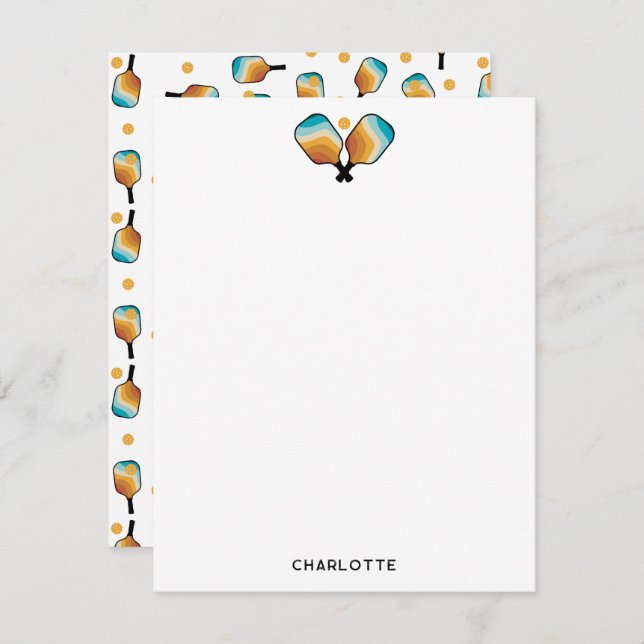 Cartão De Notas Nome Personalizado da Camada de Seleção e da Bola (Frente/Verso)