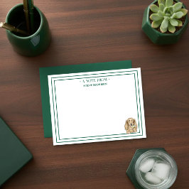Cartão De Notas Nome Personalizado Dachshund Martini Chapado à Mão