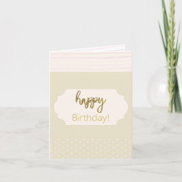 Cartão De Notas Nome Personalizado do Ouro Feliz Aniversário Glitt