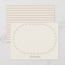 Nome Personalizado Moldura Marrom Script e Listras