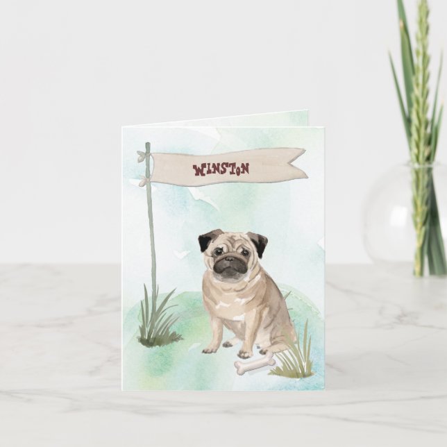 Cartão De Notas Nome Personalizado Pet Pet de Chocolate (Frente)