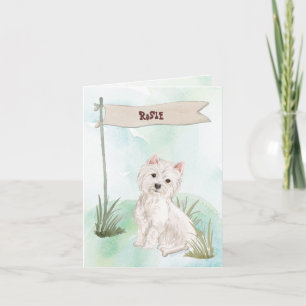 Cartão De Notas Nome Personalizado Pet Pet de Chocolate