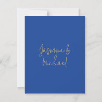 Nomes de Casal de Caligrafia Chic Adorável Azul e 