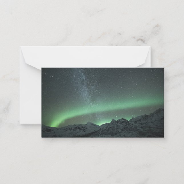 Cartão De Notas Norte Lights Noruega (Frente)
