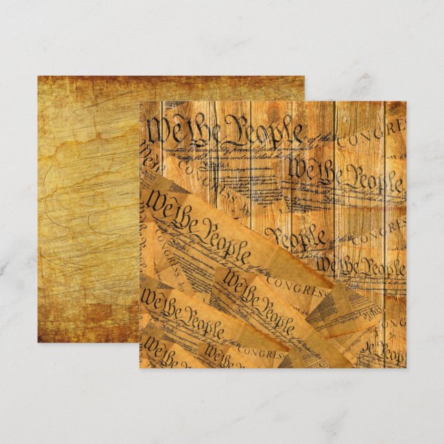 Cartão De Notas Nós, A Constituição Pessoas Americana (Frente/Verso)
