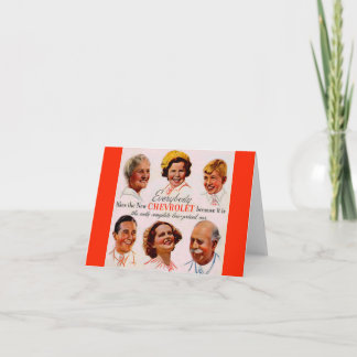Cartão De Notas Nos anos 30 Todo mundo gosta de Chevrolet