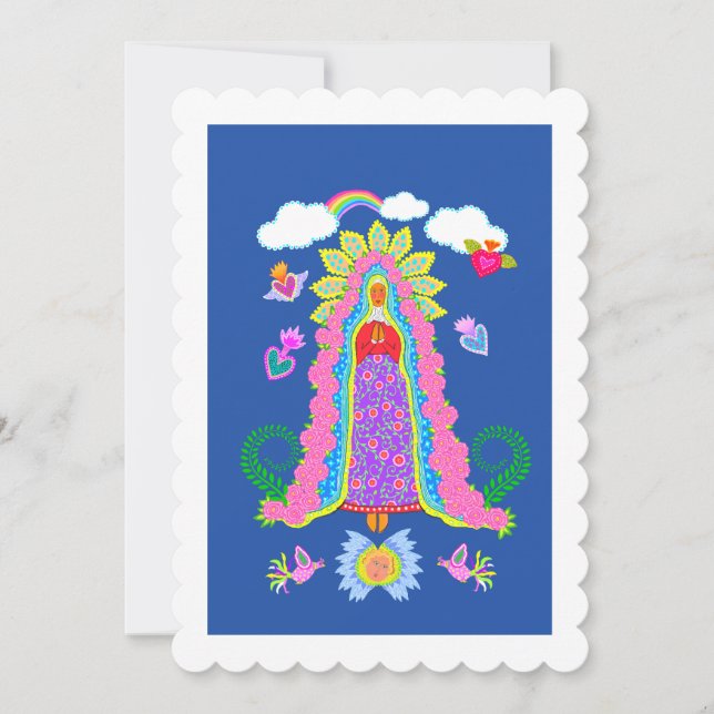 Cartão De Notas Nossa Senhora Pablo Victor Hugo Flat Note Card (Frente)