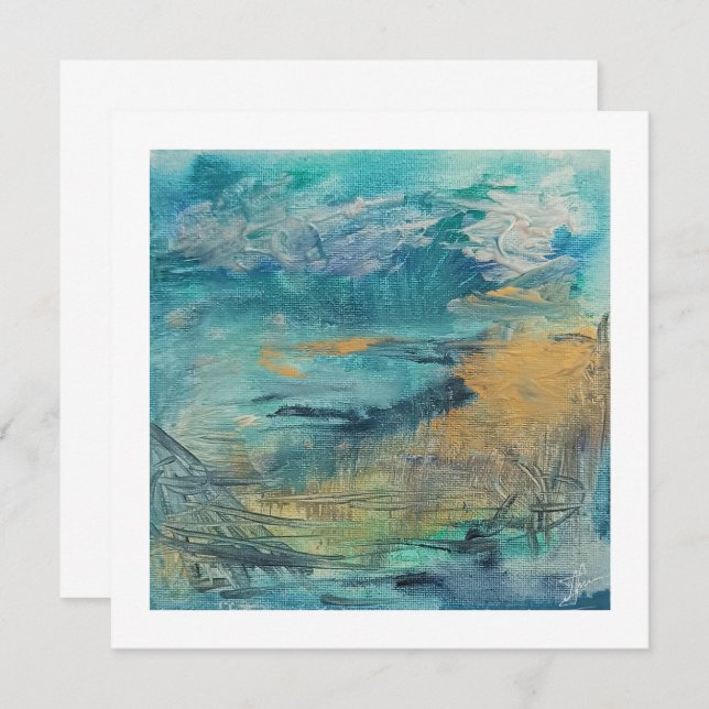 Cartão De Notas Nota de arte abstrato pocard mar. Dia 3 (Frente/Verso)