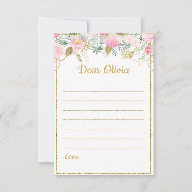 Cartão De Notas Nota de Cápsula de Tema Unicórn (Frente)