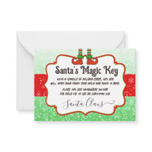 Nota do Elfo do Natal da Chave Mágica do Papai Noe