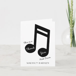 Cartão De Notas Nota Musical Professor de Música