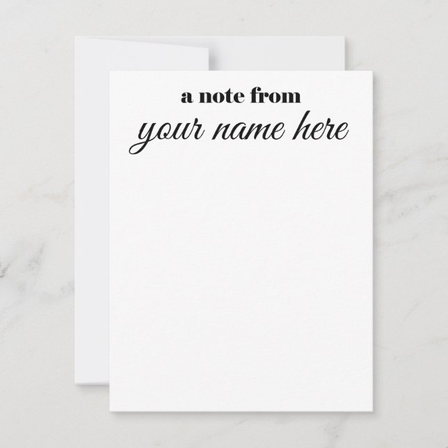 Cartão De Notas Nota Personalizada De Notecards (Frente)