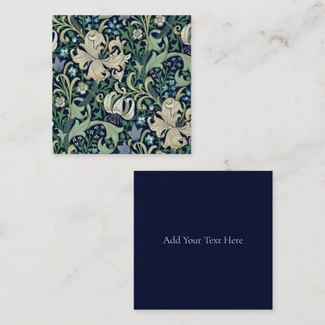 CARTÃO DE NOTAS NOTA: WILLIAM MORRIS: HONEYSUCKLE (Frente/Verso)