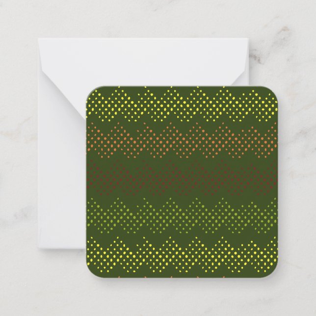 Cartão De Notas Notecard de padrão verde (Frente)