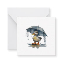 Notecard do estilo cartão-postal Fluffy Duckcard