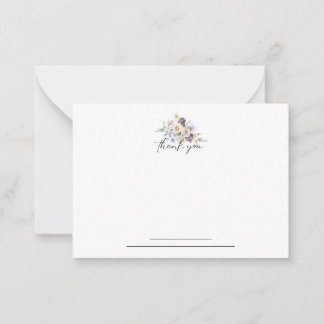 Cartão De Notas Notecard Floral Purple Obrigado