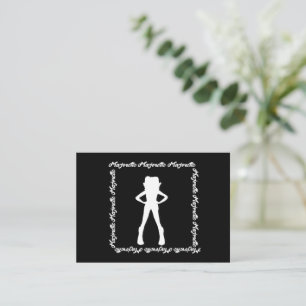 Cartão De Notas Notecard Majorette A (Preto Branco)