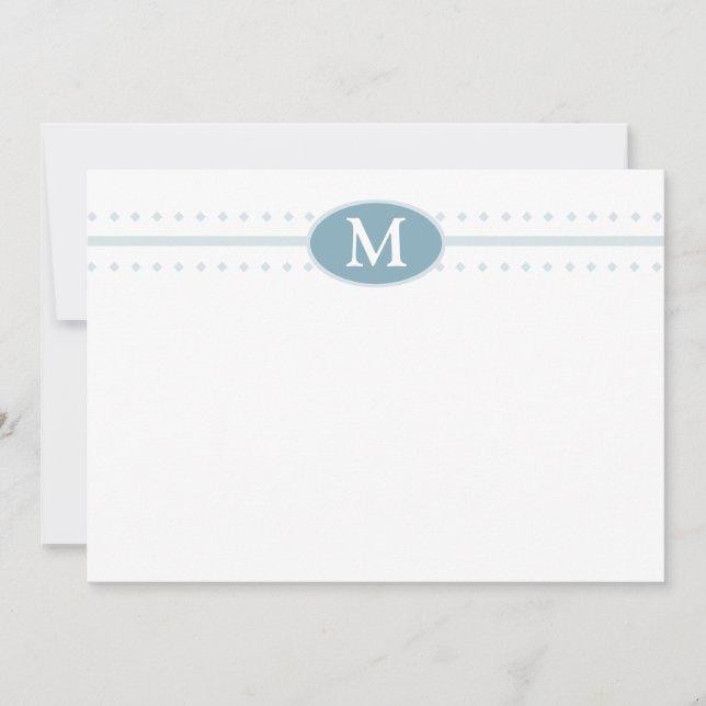 Cartão De Notas Notecard Monograma Flat (Frente)
