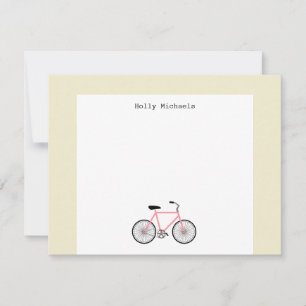 Cartão De Notas Notecard Plano Personalizado Bicicleta