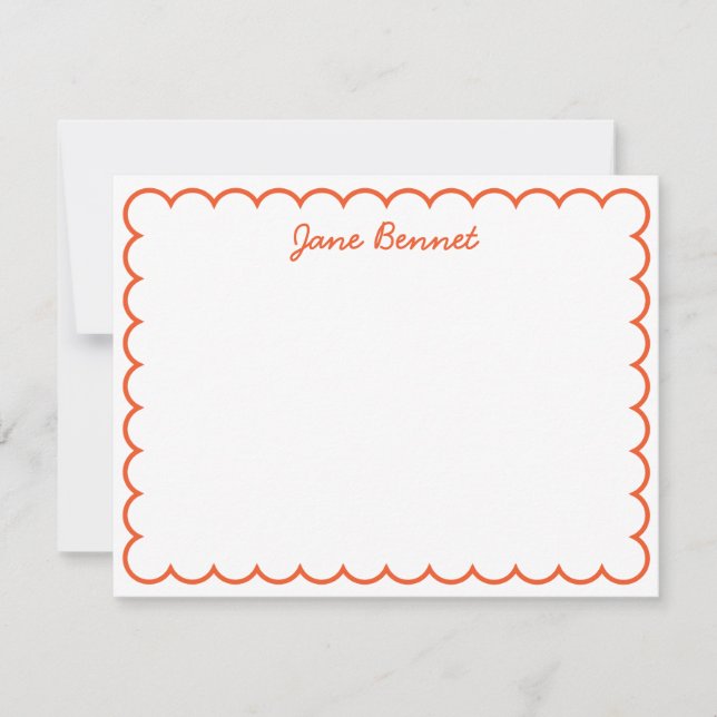 Cartão De Notas Notecard Scallop (Frente)