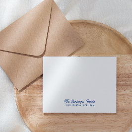 Cartão De Notas NOTECARDAS DA FAMÍLIA Papel de Carta Nomes Cursivo