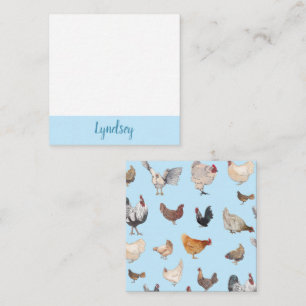 Cartão De Notas Notecards Felizes de frango